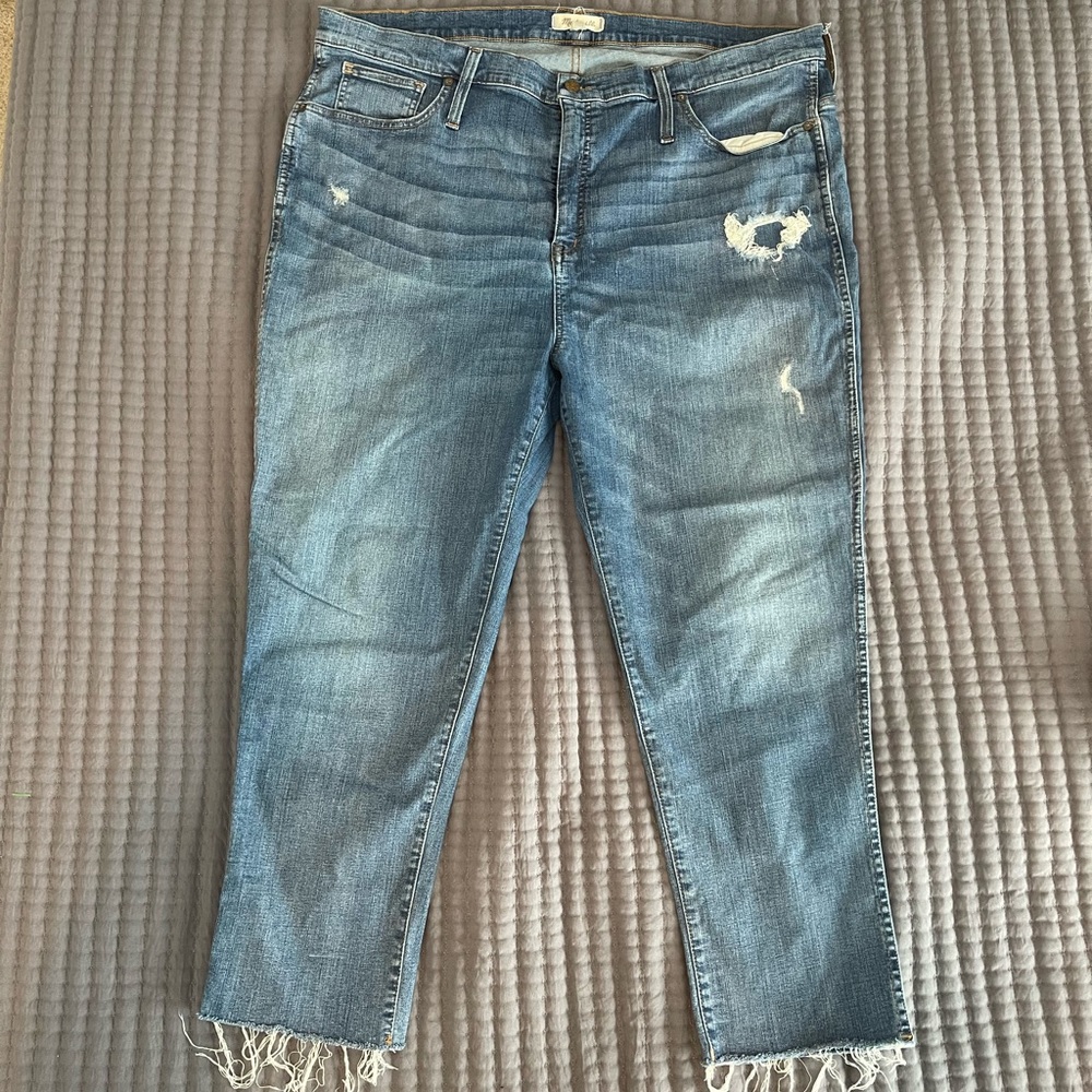 Madewell Skinny Ripped Jeans Raw Hem 36 / Plus 20W 22W